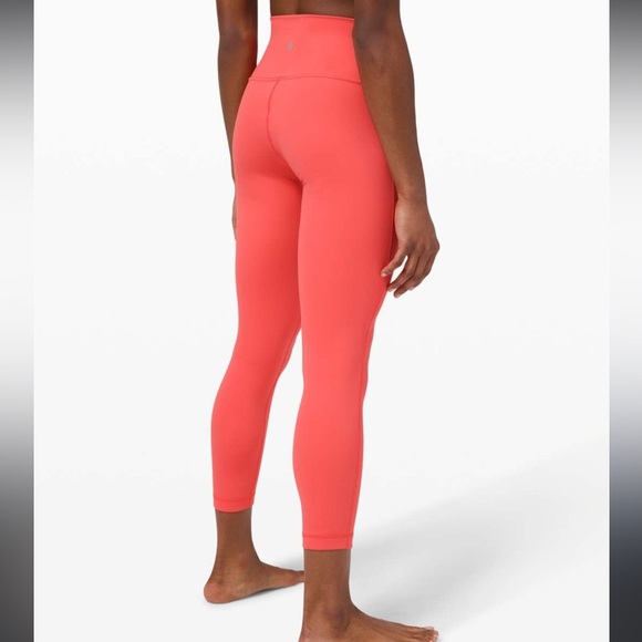 Lululemon Wunder Under High Rise Leggings | 7/8 Length | Size 8 | Watermelon Red - Picture 2 of 5